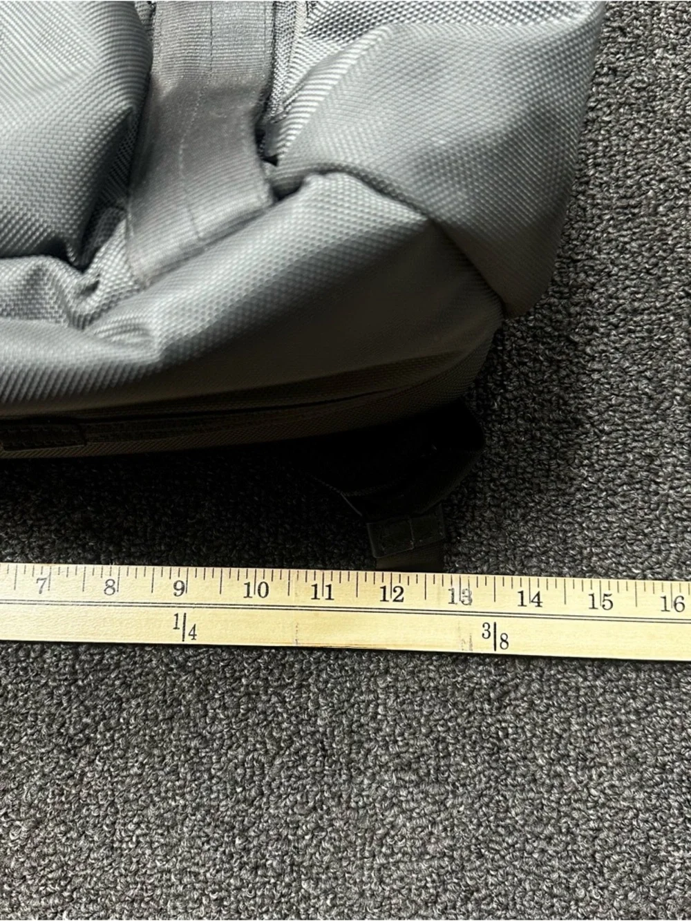 Tumi Black Nylon Backpack with Leather Trim